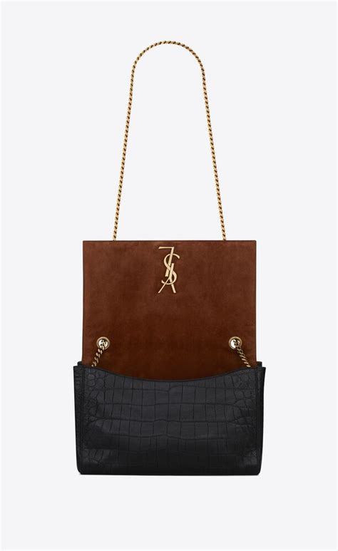 ysl croc embossed bag|YSL kate reversible bag.